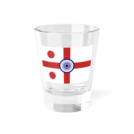 Rear Admiral of the Indian Navy rank flag (India) Shot Glass 1.5oz 1.5oz - Go Mug Yourself