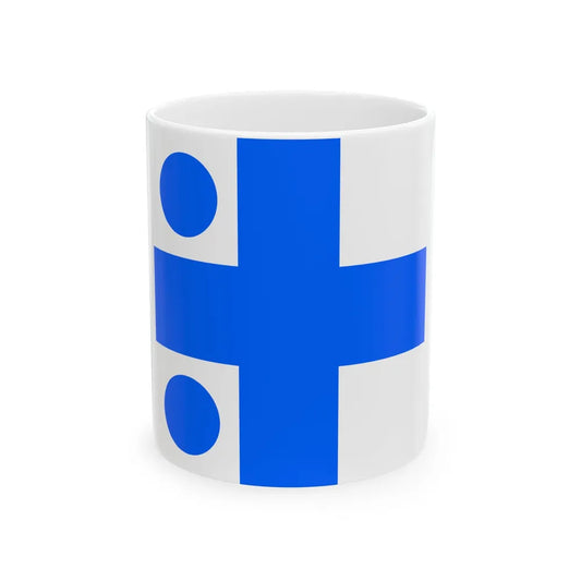 Rear Admirals Flag of Finland 1919 (Finland) White Coffee Mug 11oz - Go Mug Yourself