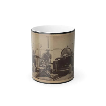 Rear View of a Cannon With a Soldier Sitting Adjacent to It Facing Forward (U.S. Civil War) Color Changing Coffee Mug 11oz Default Title 11oz - Go Mug Yourself