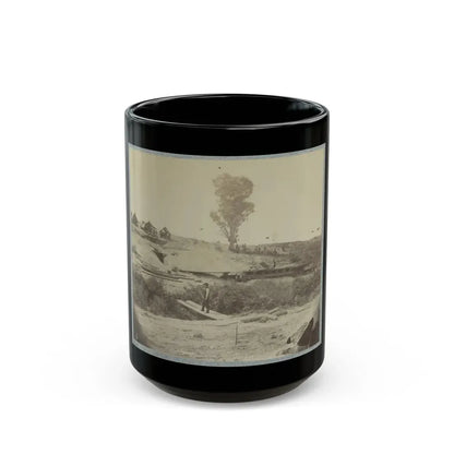 Rear View Of The 13-Inch Mortar  Dictator  In The Works Of Petersburg, Va. September 1, 1864 (U.S. Civil War) Black Coffee Mug 15oz - Go Mug Yourself