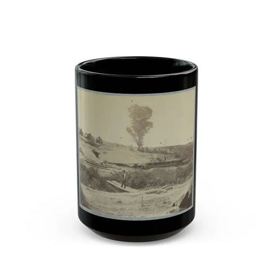 Rear View Of The 13-Inch Mortar  Dictator  In The Works Of Petersburg, Va. September 1, 1864 (U.S. Civil War) Black Coffee Mug 15oz - Go Mug Yourself