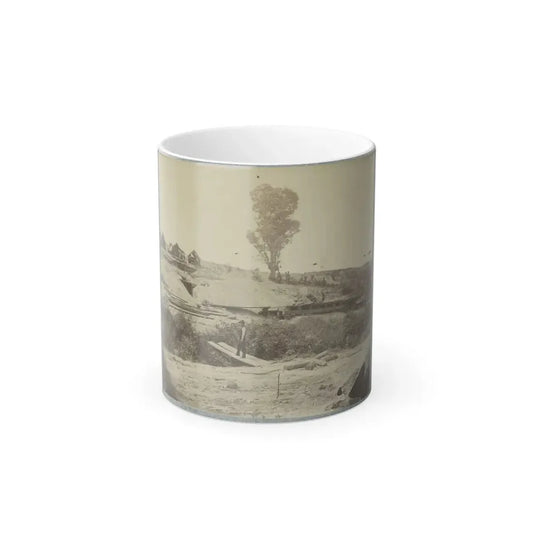 Rear View of the 13-Inch Mortar  Dictator  in the Works of Petersburg, Va. September 1, 1864 (U.S. Civil War) Color Changing Coffee Mug 11oz Default Title 11oz - Go Mug Yourself
