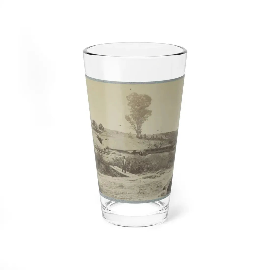 Rear View Of The 13-Inch Mortar  Dictator  In The Works Of Petersburg, Va. September 1, 1864 (U.S. Civil War) Pint Glass 16oz 16oz - Go Mug Yourself