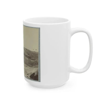 Rear View Of The 13-Inch Mortar  Dictator  In The Works Of Petersburg, Va. September 1, 1864 (U.S. Civil War) White Coffee Mug - Go Mug Yourself