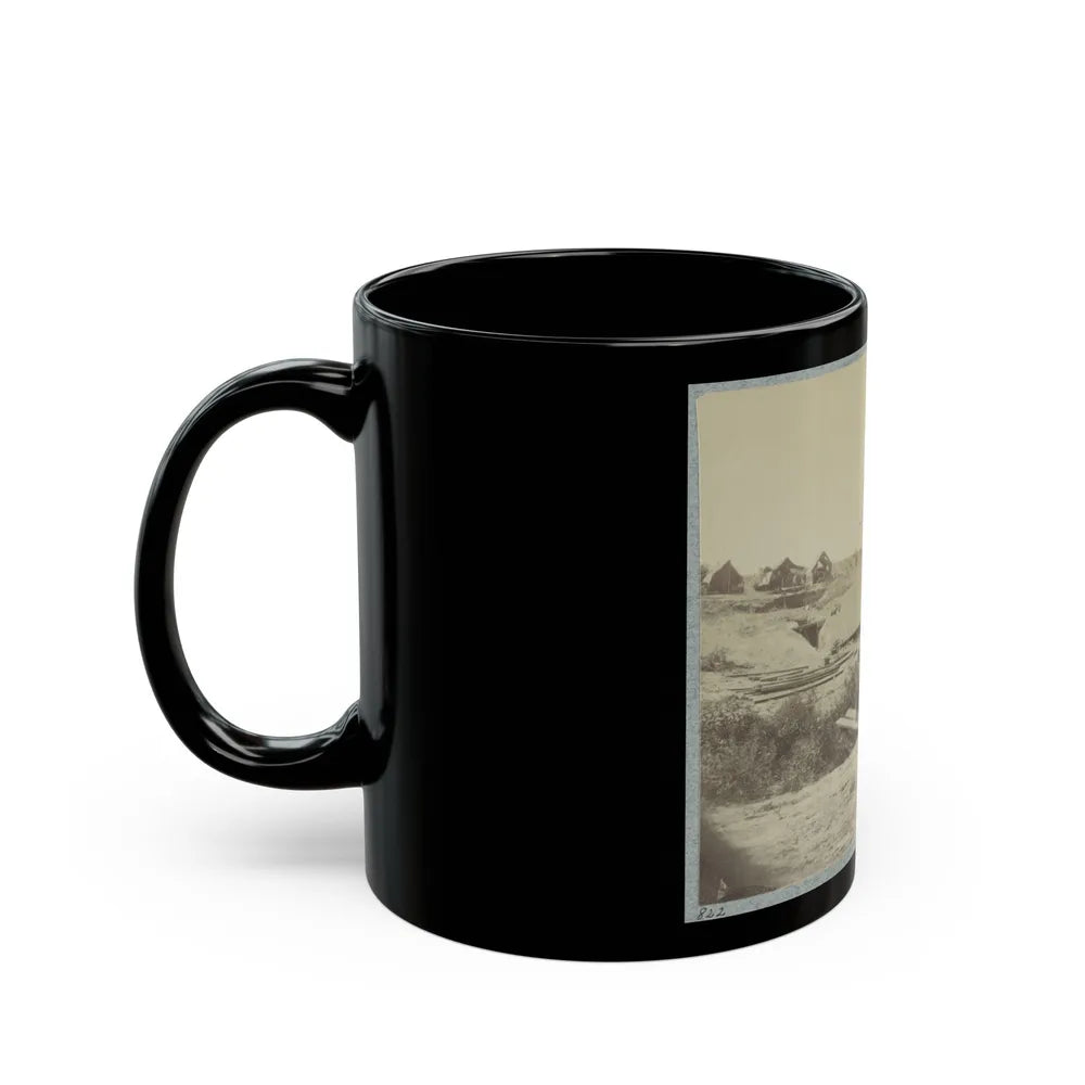 Rear View Of The 13-Inch Mortar Dictator In The Works Of Petersburg, Va. September 1, 1864 (U.S. Civil War) Black Coffee Mug-Go Mug Yourself