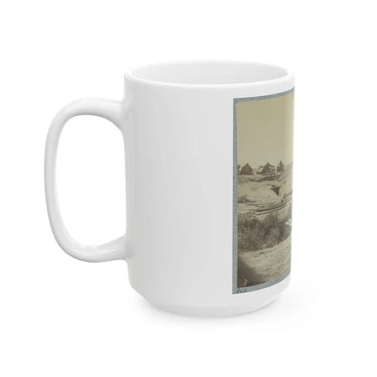 Rear View Of The 13-Inch Mortar Dictator In The Works Of Petersburg, Va. September 1, 1864 (U.S. Civil War) White Coffee Mug-Go Mug Yourself