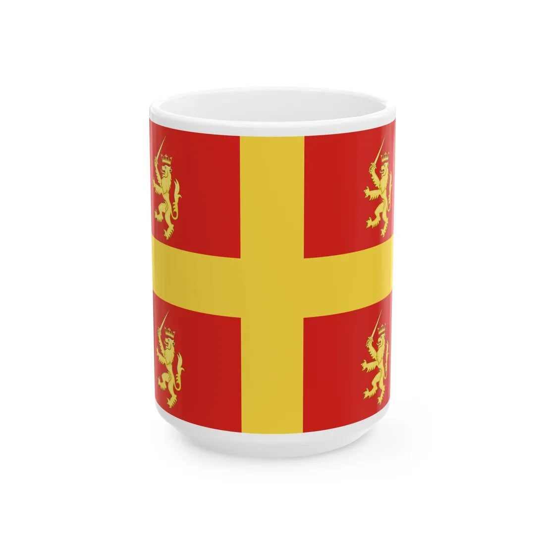 Recanati-Bandiera (Italy) White Coffee Mug 15oz - Go Mug Yourself