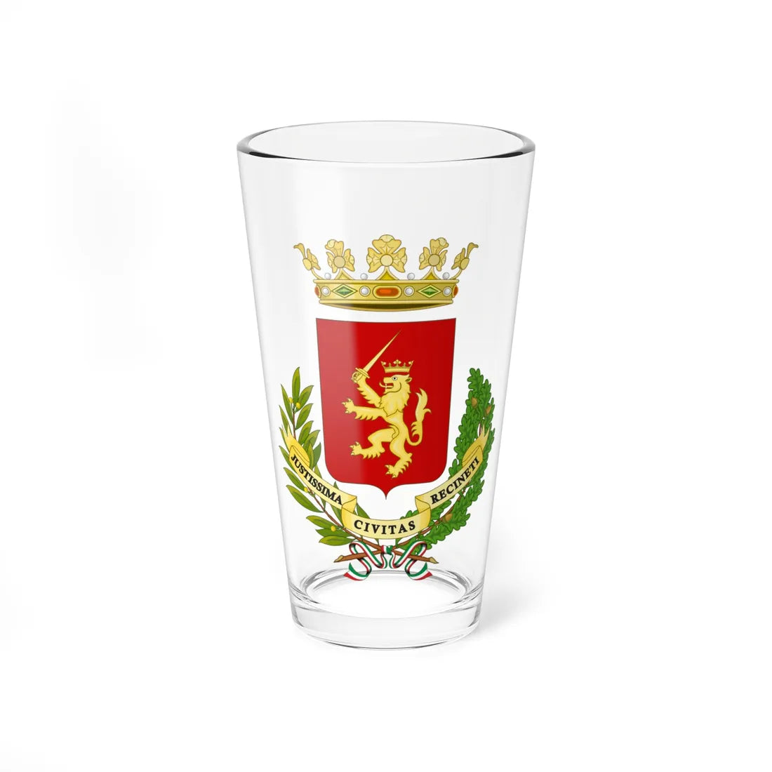 Recanati-Stemma (Italy) (Coat of Arms) Pint Glass 16oz 16oz - Go Mug Yourself