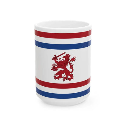 Reconstructie Onderscheidingsvlag Minister van Defensie Nederland KL 1939-1957 (Netherlands) White Coffee Mug 15oz - Go Mug Yourself