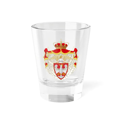 Reconstruction of the Grand Coat of Arms of the Crown of the Polish Kingdom (Poland) (Coat of Arms) Shot Glass 1.5oz 1.5oz - Go Mug Yourself
