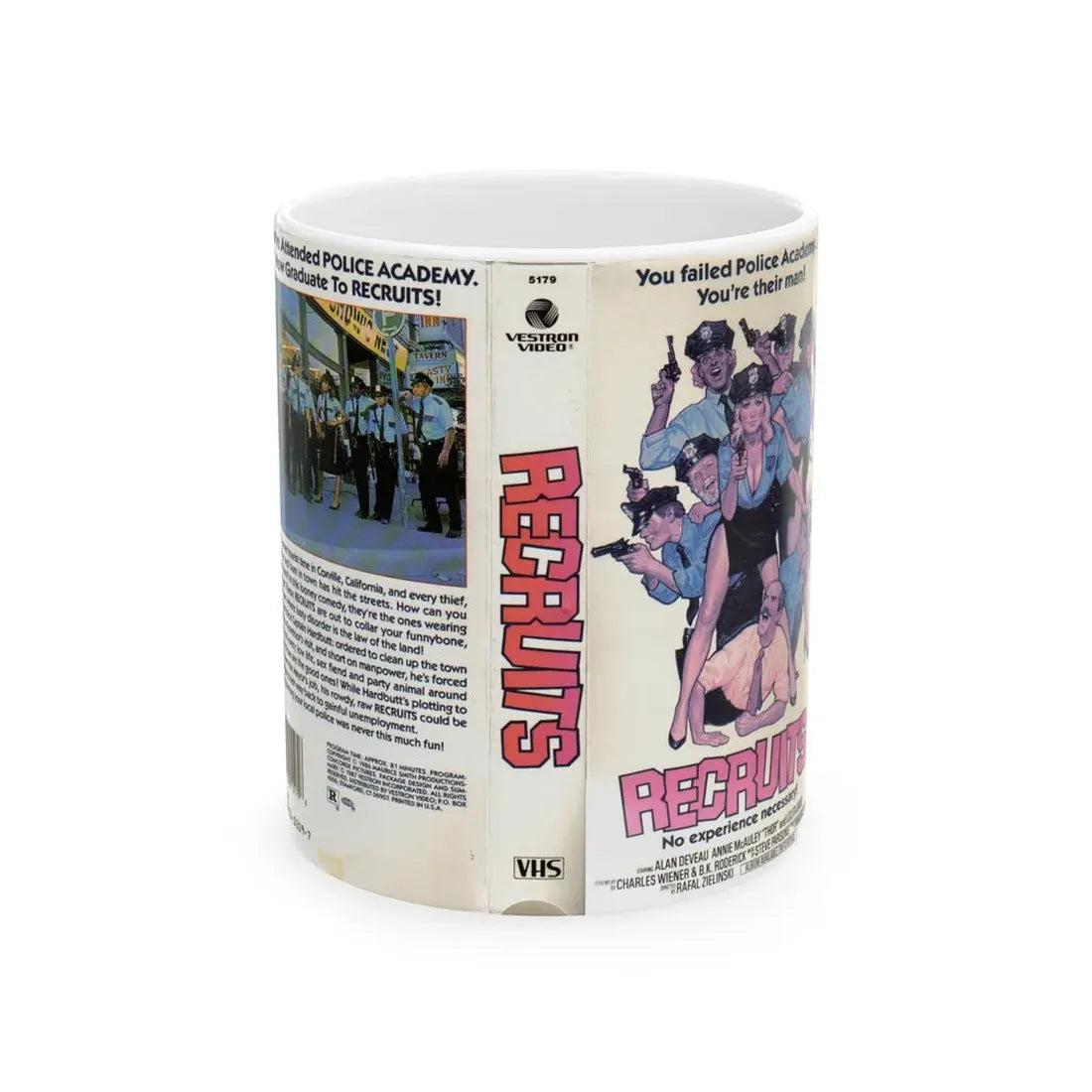 RECRUITS (VHS COVER) - White Coffee Mug 11oz - Go Mug Yourself