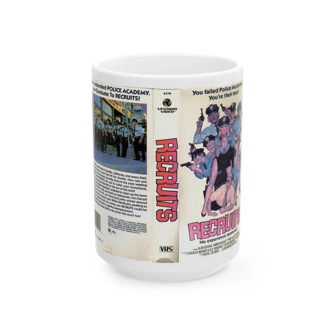 RECRUITS (VHS COVER) - White Coffee Mug 15oz - Go Mug Yourself