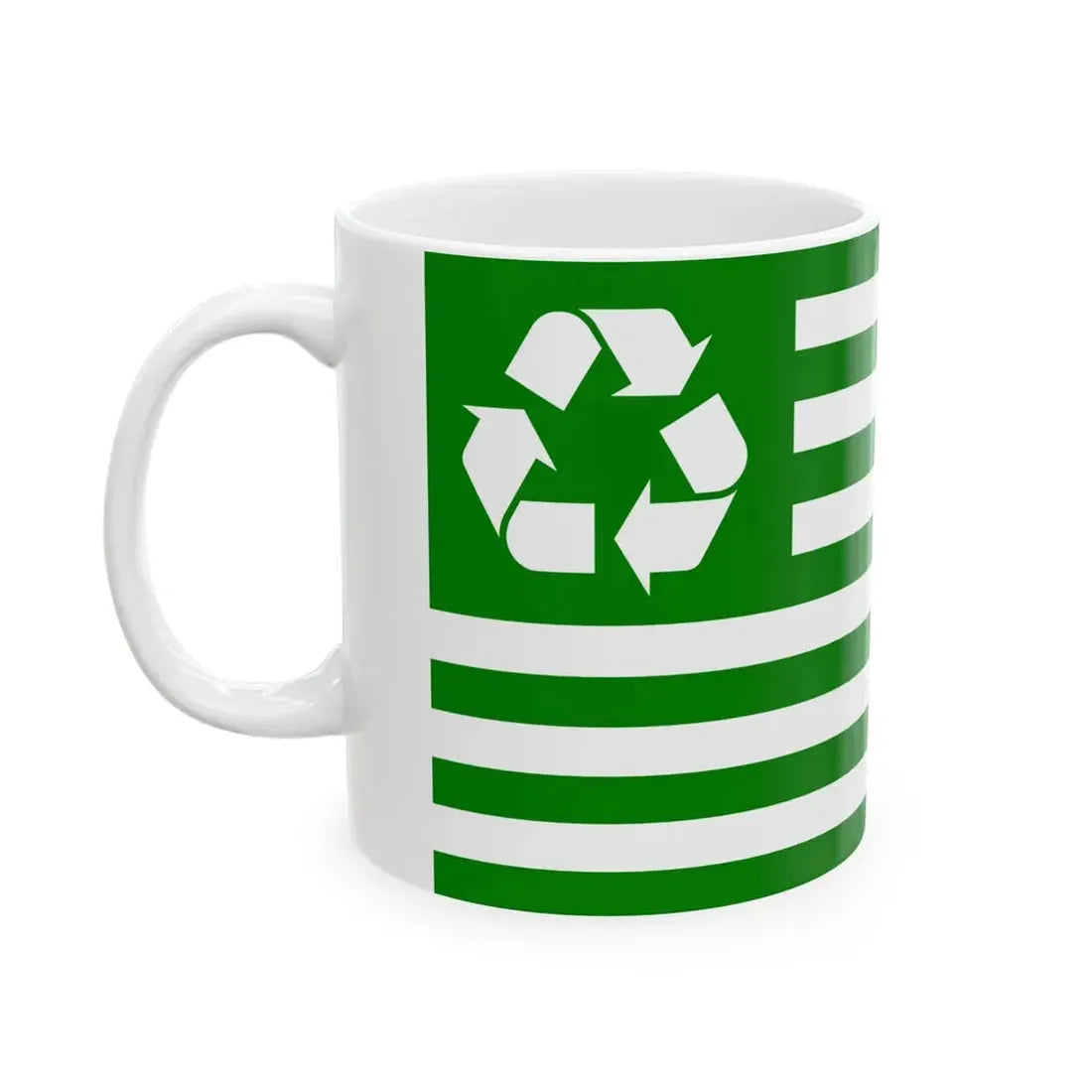Recycle flag (United States) White Coffee Mug - Go Mug Yourself