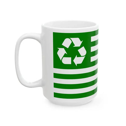 Recycle flag (United States) White Coffee Mug - Go Mug Yourself