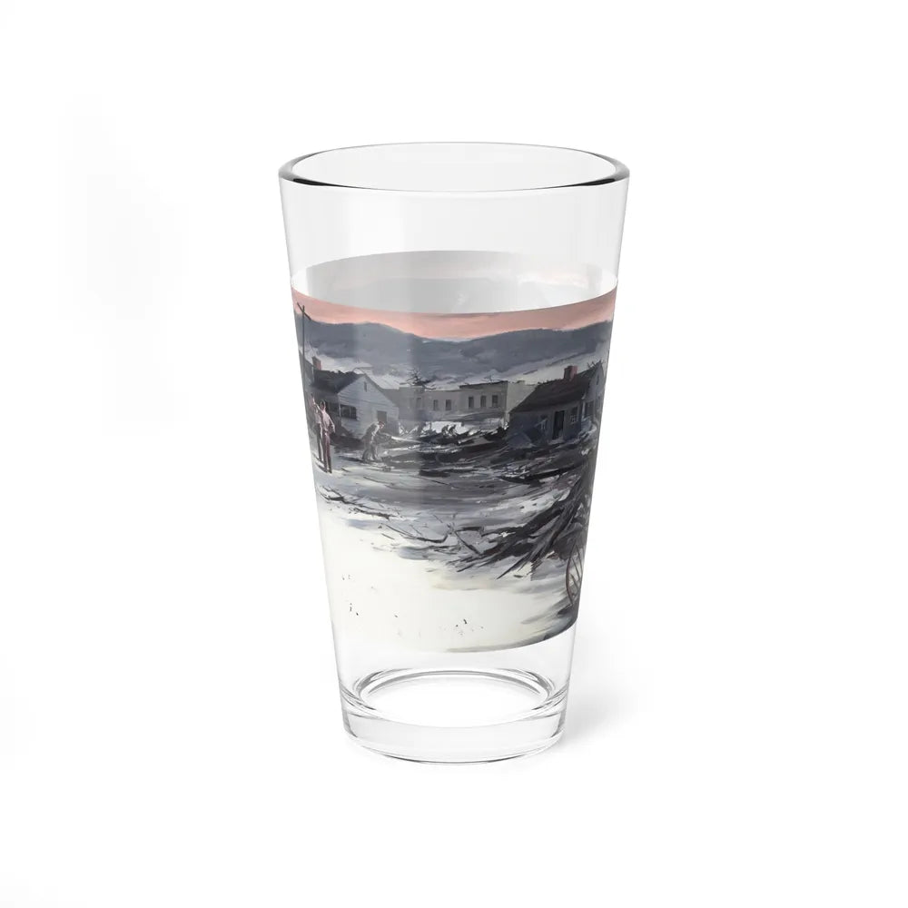 Red Cross Disaster Aid (Magazine Illustration) Pint Glass 16oz-Go Mug Yourself