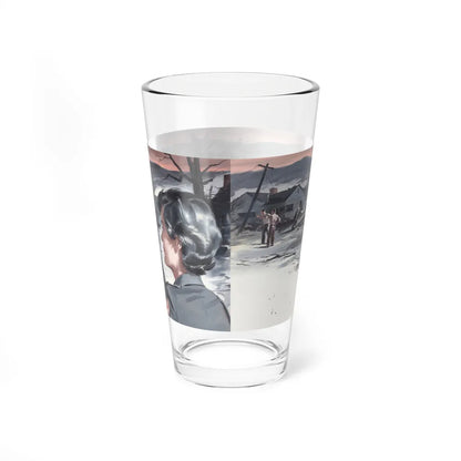 Red Cross Disaster Aid (Magazine Illustration) Pint Glass 16oz-Go Mug Yourself