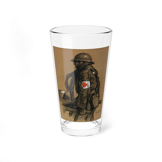 Red Cross Medic (Magazine Illustration) Pint Glass 16oz-16oz-Go Mug Yourself