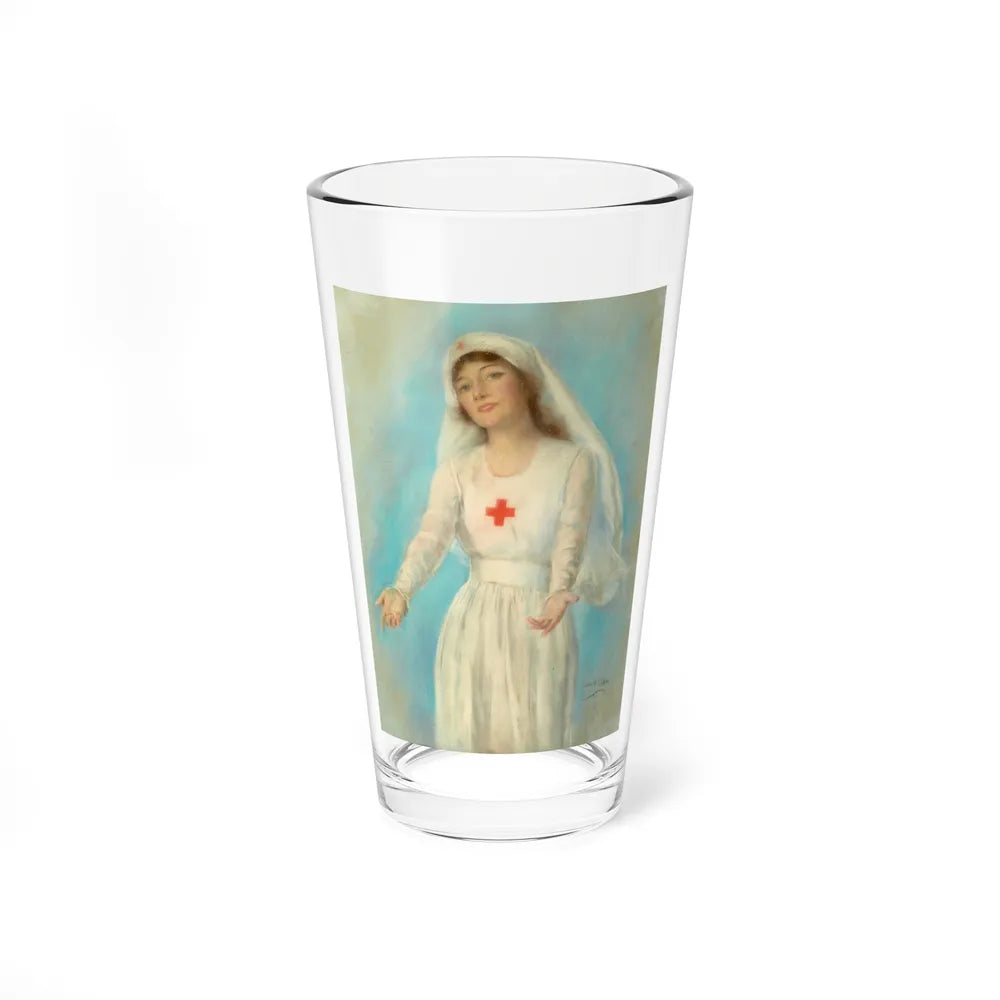 Red Cross Nurse, poster illustration, 1919 (Magazine Illustration) Pint Glass 16oz-16oz-Go Mug Yourself