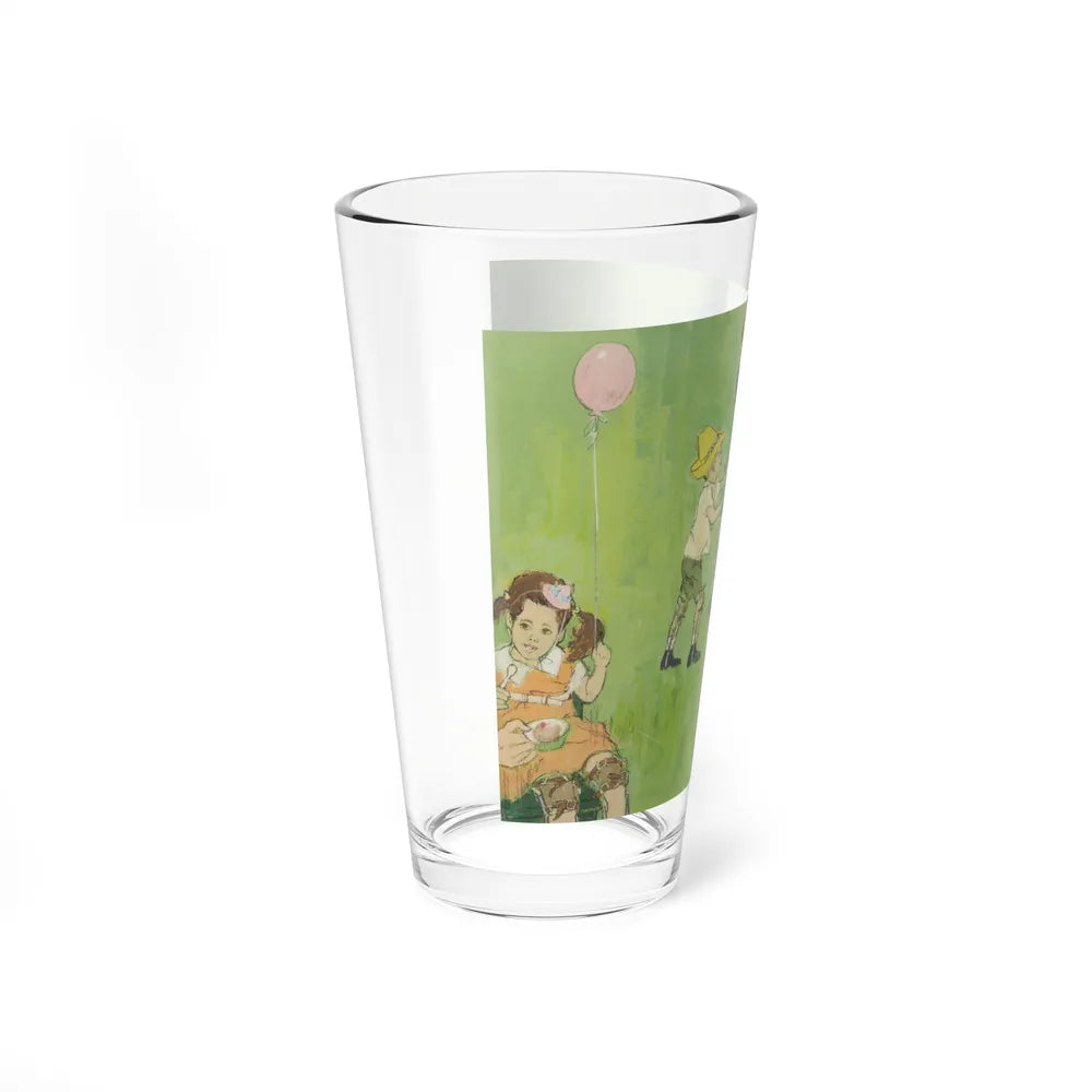 Red Cross Volunteers with Children (Magazine Illustration) Pint Glass 16oz-Go Mug Yourself