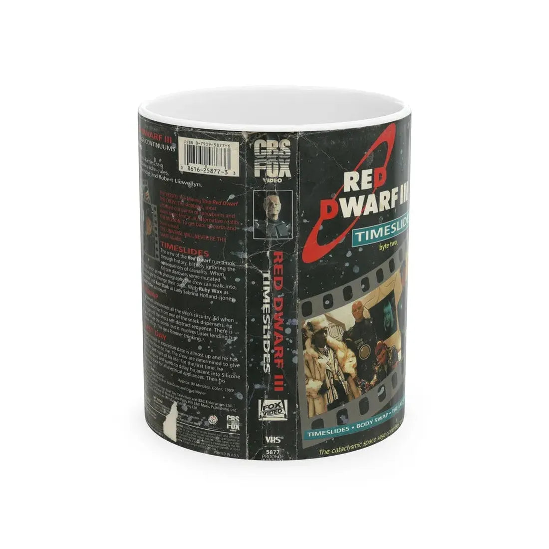 RED DWARF 3 TIMESLIDES (VHS COVER) - White Coffee Mug 11oz - Go Mug Yourself