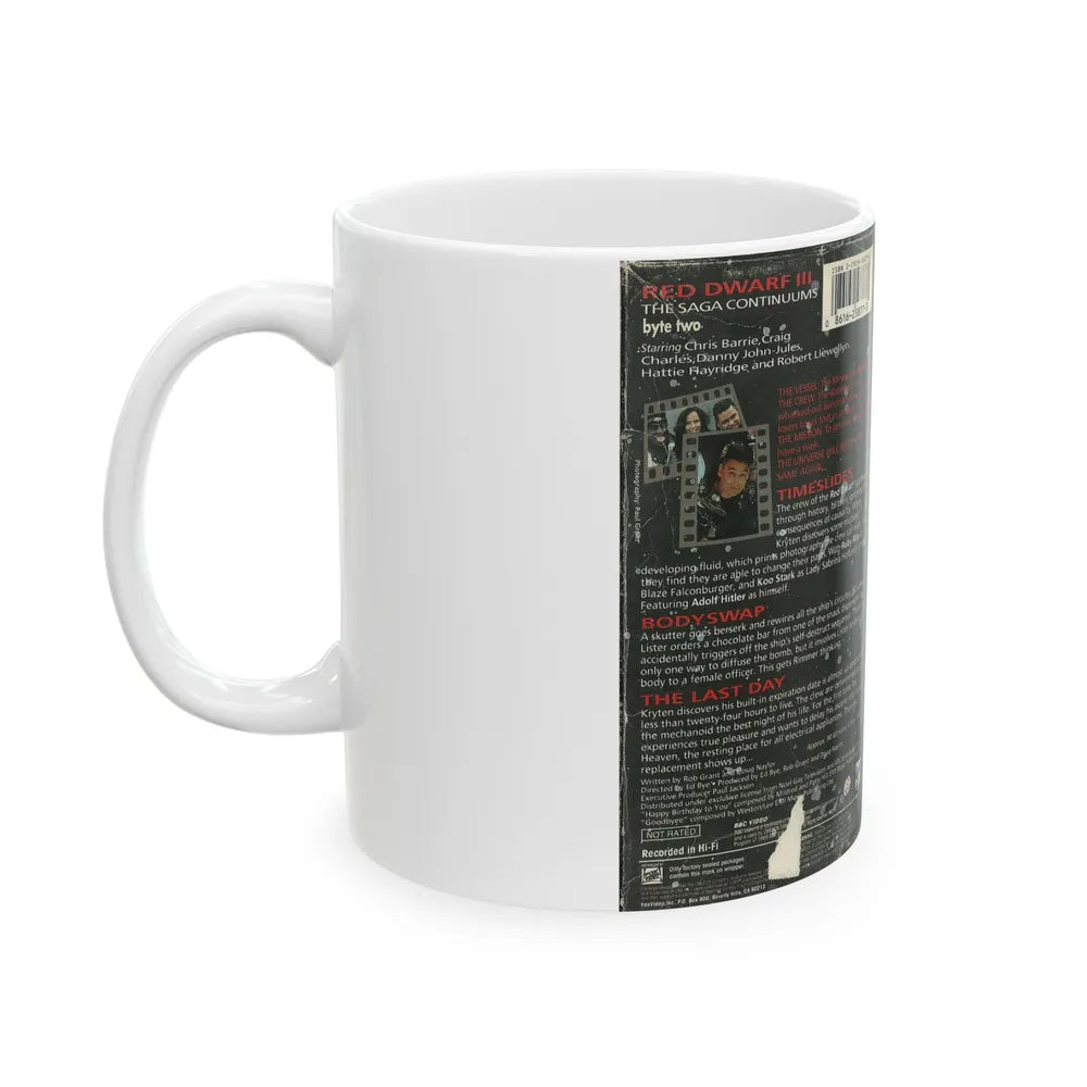 RED DWARF 3 TIMESLIDES (VHS COVER) - White Coffee Mug-Go Mug Yourself