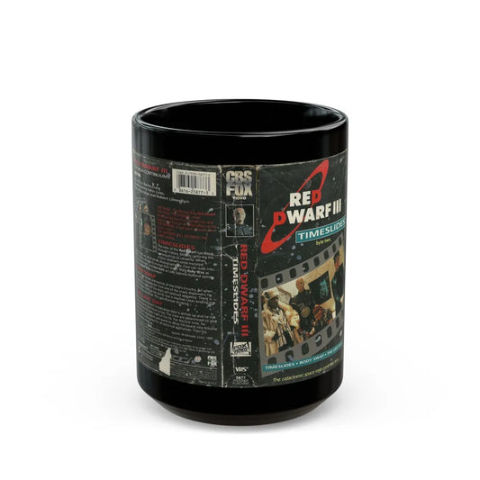 RED DWARF III TIMESLIDES (VHS COVER) - Black Coffee Mug-15oz-Go Mug Yourself