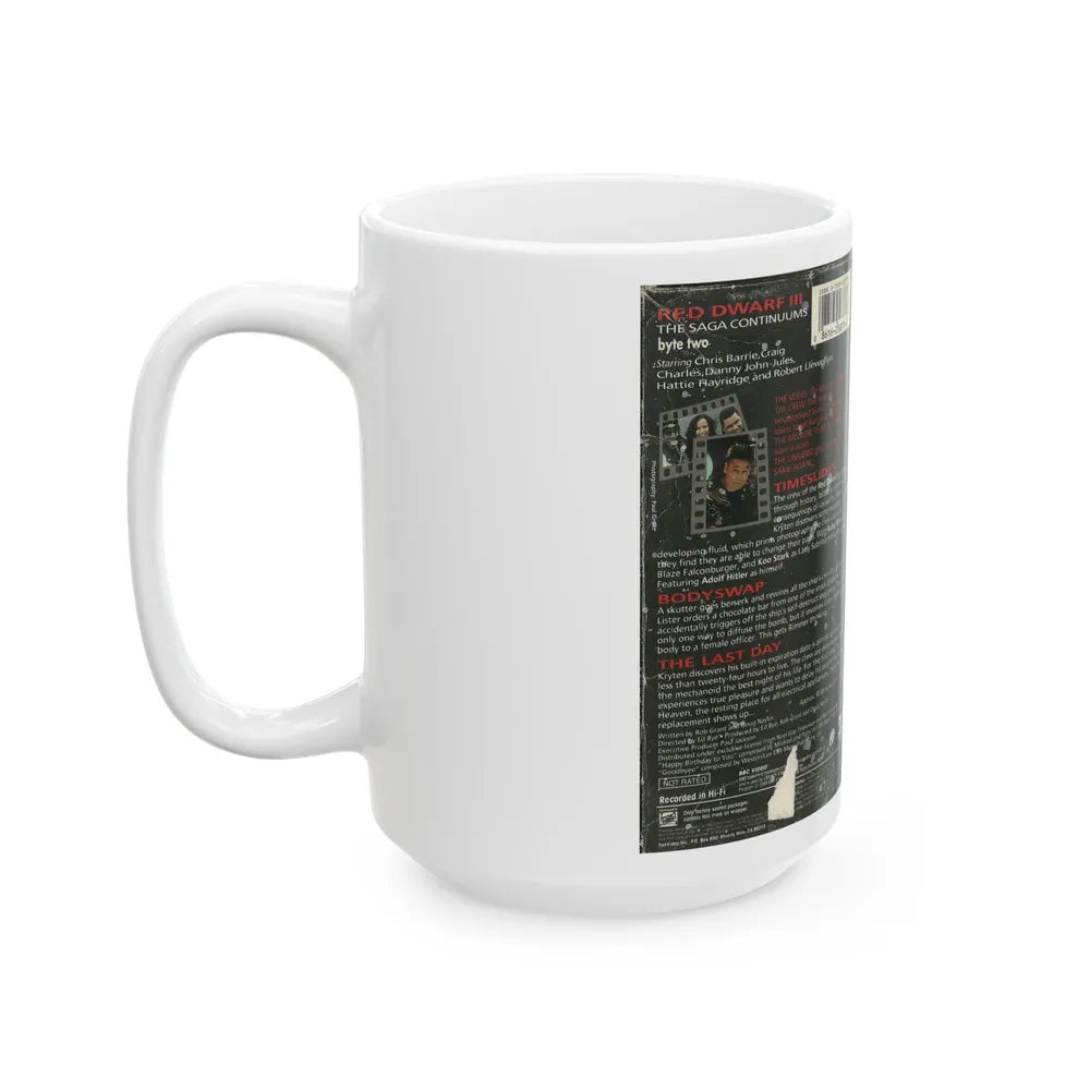 RED DWARF III TIMESLIDES (VHS COVER) - White Coffee Mug-Go Mug Yourself