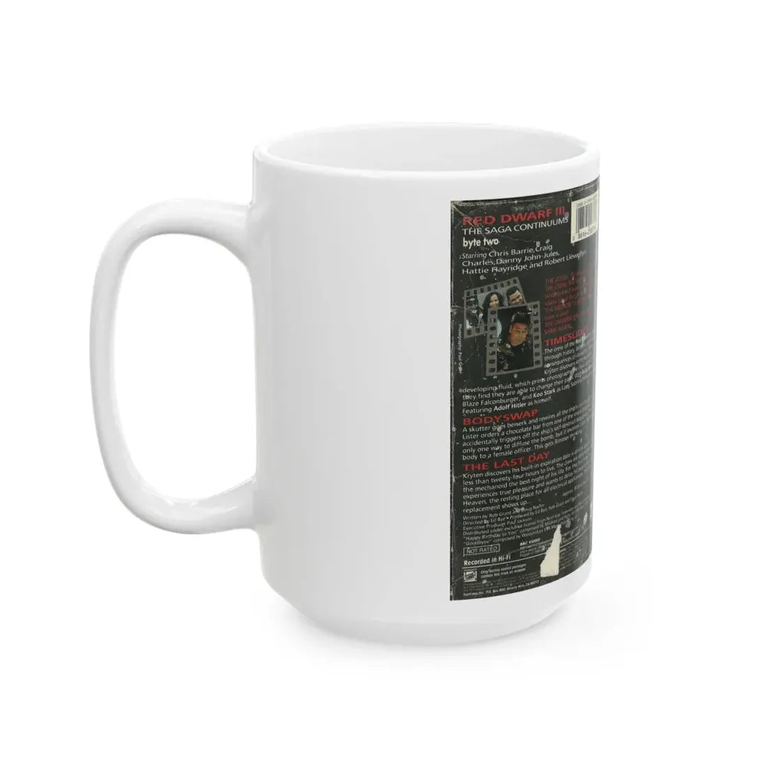 RED DWARF III TIMESLIDES (VHS COVER) - White Coffee Mug - Go Mug Yourself
