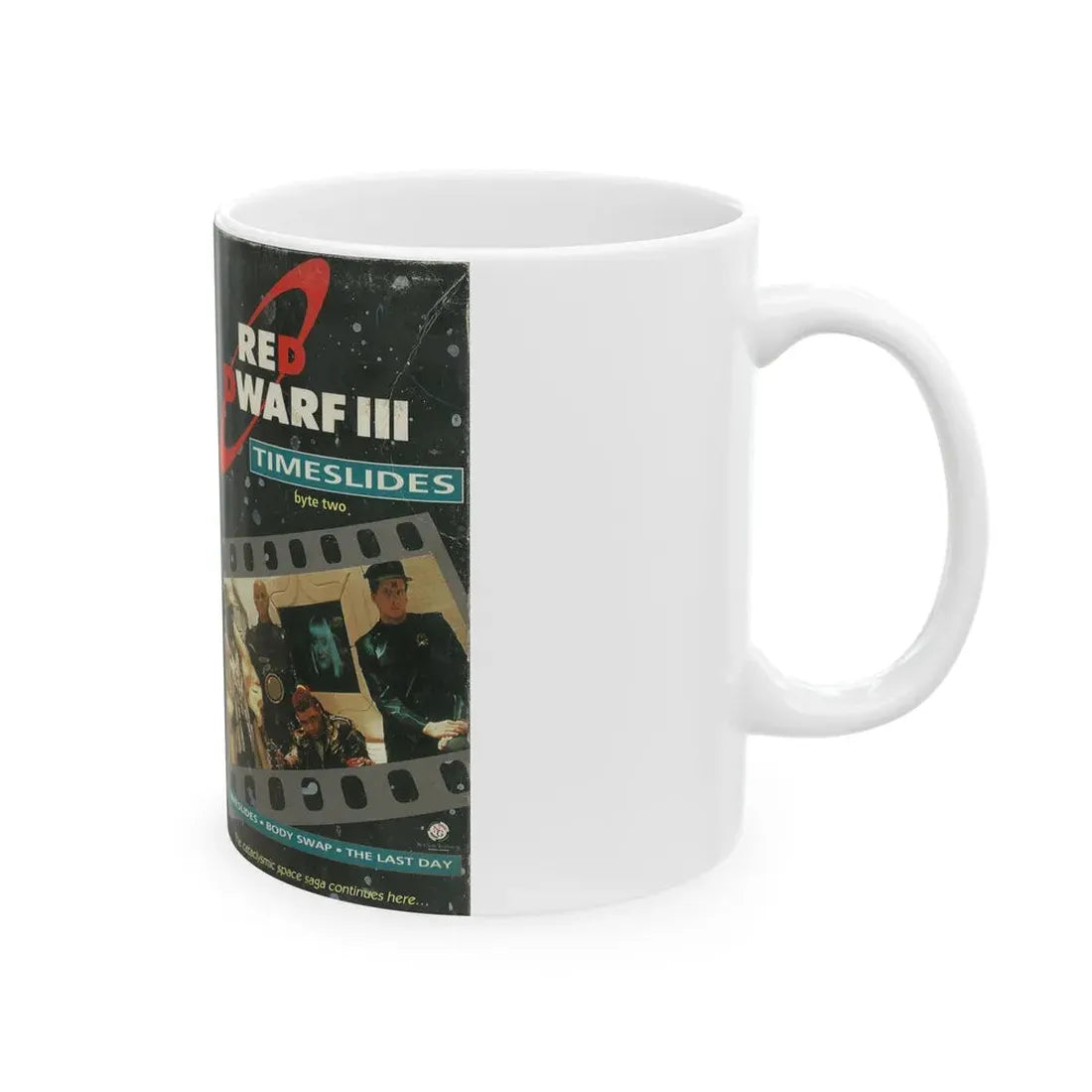 RED DWARF III TIMESLIDES (VHS COVER) - White Coffee Mug - Go Mug Yourself