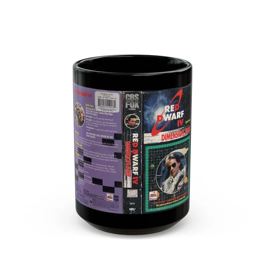 RED DWARF IV DIMENSION JUMP (VHS COVER) - Black Coffee Mug-15oz-Go Mug Yourself