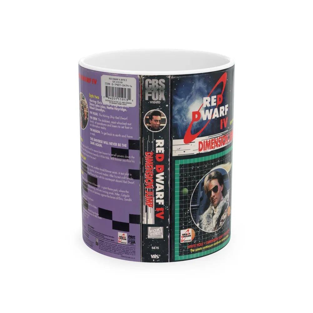 RED DWARF IV DIMENSION JUMP (VHS COVER) - White Coffee Mug-11oz-Go Mug Yourself