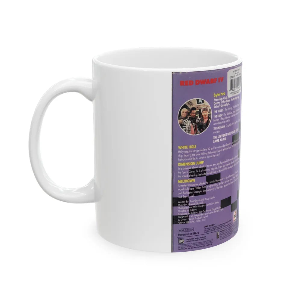 RED DWARF IV DIMENSION JUMP (VHS COVER) - White Coffee Mug-Go Mug Yourself