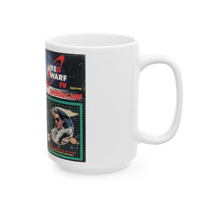 RED DWARF IV DIMENSION JUMP (VHS COVER) - White Coffee Mug-Go Mug Yourself