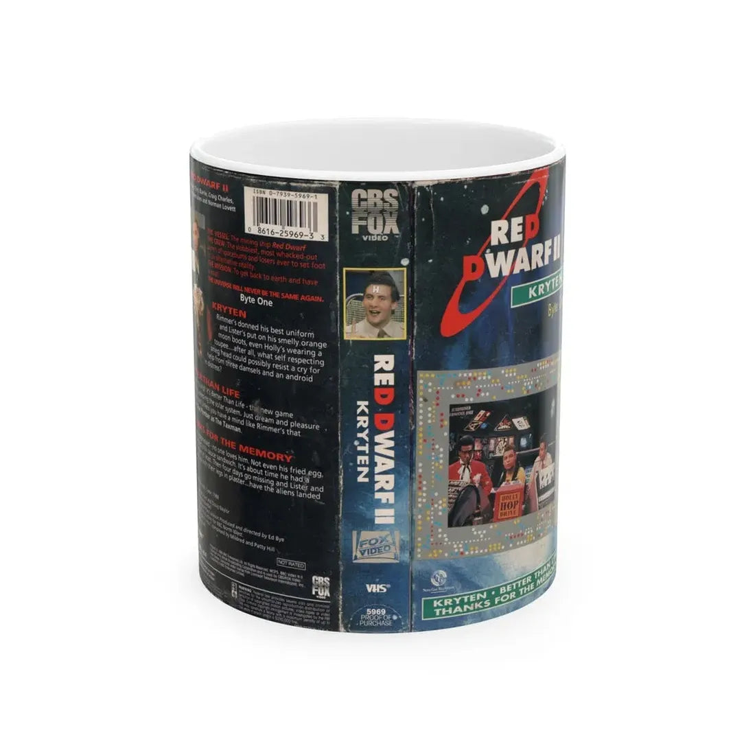 RED DWARF KRYTEN (VHS COVER) - White Coffee Mug 11oz - Go Mug Yourself