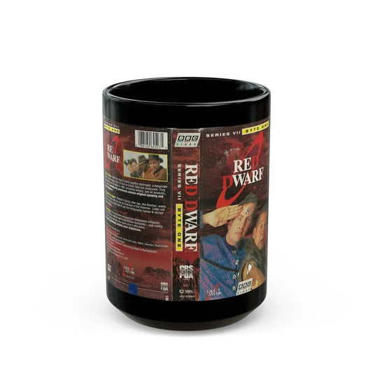 RED DWARF SERIES VII (VHS COVER) - Black Coffee Mug 15oz - Go Mug Yourself