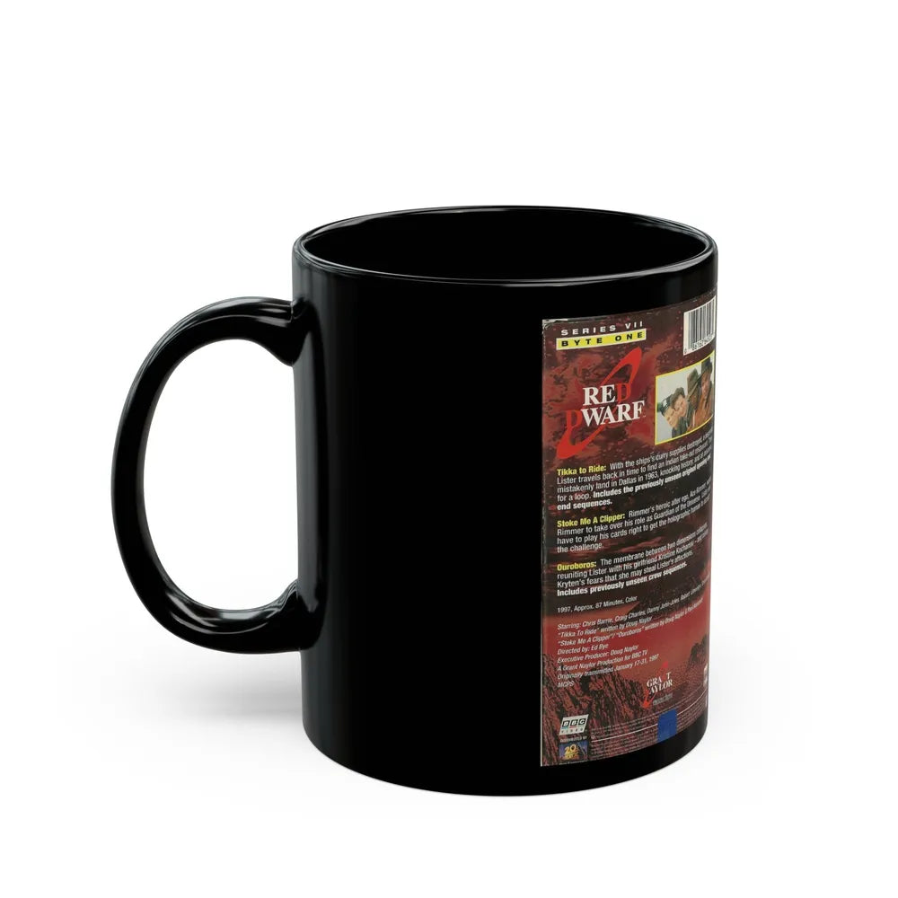 RED DWARF SERIES VII (VHS COVER) - Black Coffee Mug-Go Mug Yourself