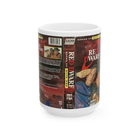 RED DWARF SERIES VII (VHS COVER) - White Coffee Mug 15oz - Go Mug Yourself