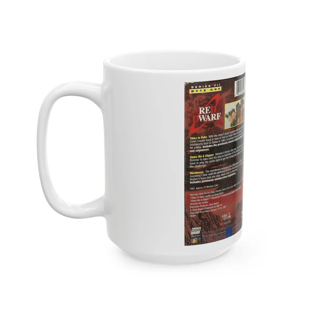 RED DWARF SERIES VII (VHS COVER) - White Coffee Mug-Go Mug Yourself