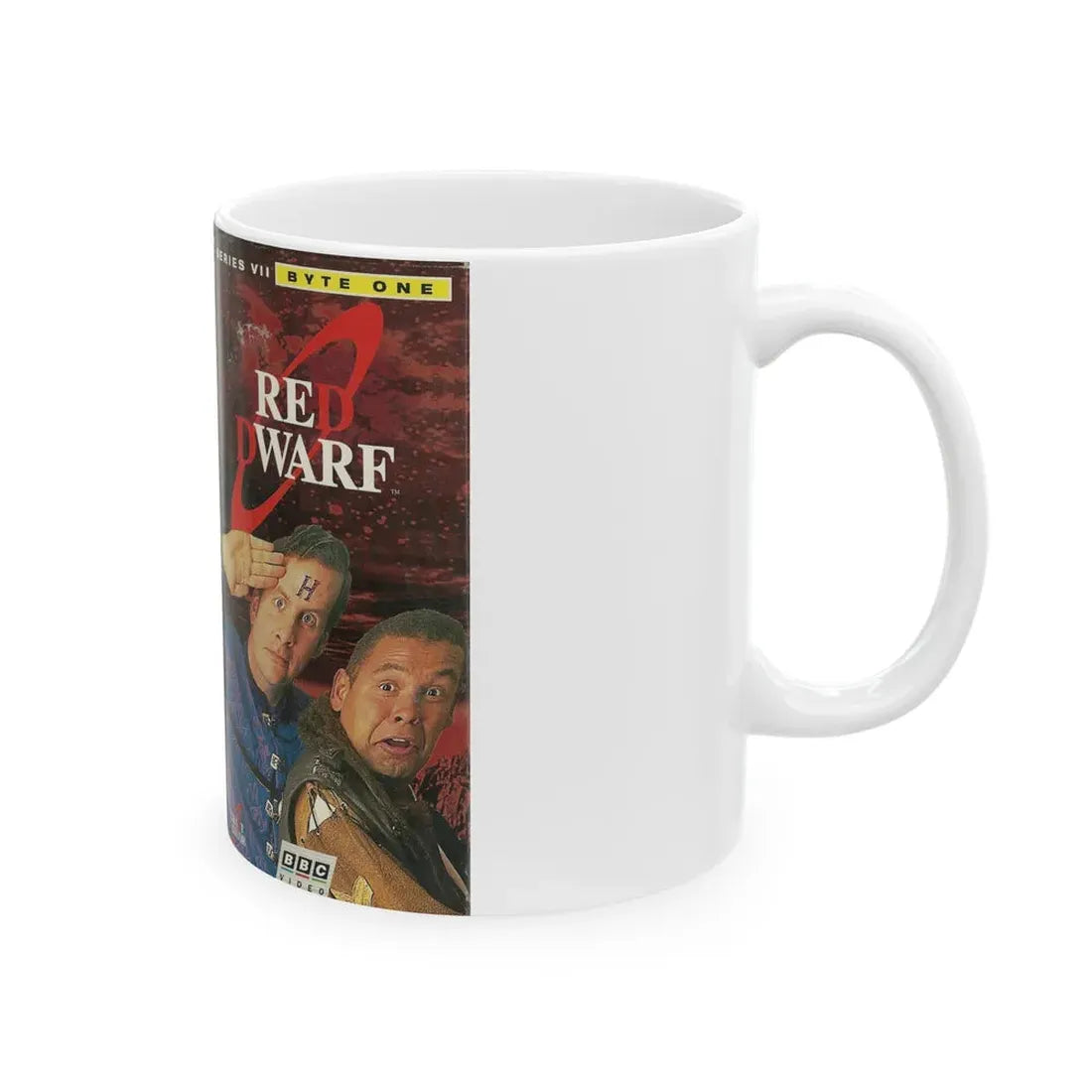 RED DWARF SERIES VII (VHS COVER) - White Coffee Mug - Go Mug Yourself