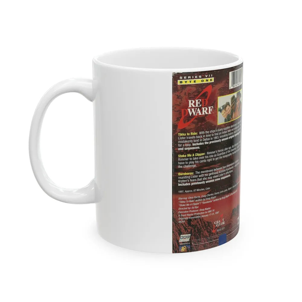 RED DWARF SERIES VII (VHS COVER) - White Coffee Mug-Go Mug Yourself