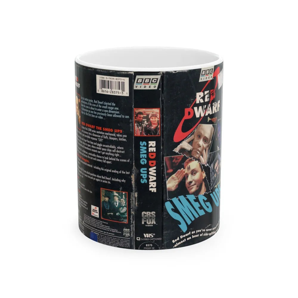 RED DWARF SMEG UPS (VHS COVER) - White Coffee Mug-11oz-Go Mug Yourself