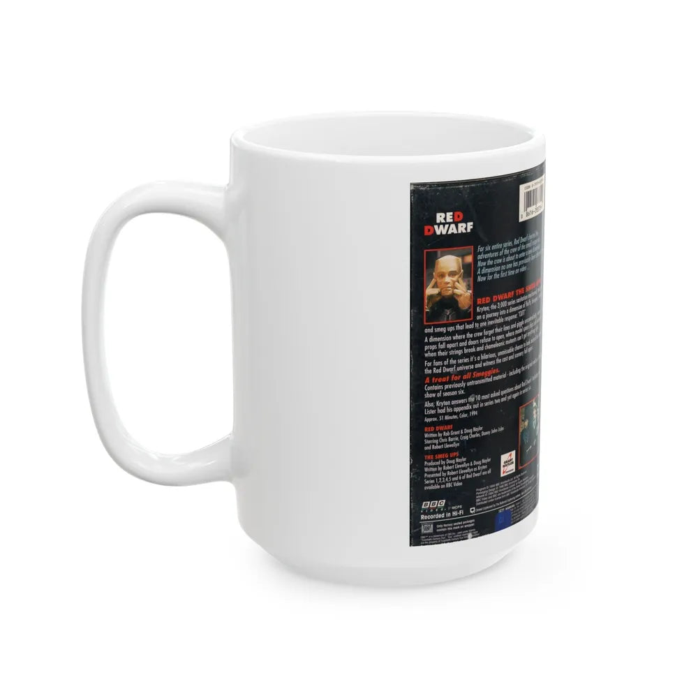 RED DWARF SMEG UPS (VHS COVER) - White Coffee Mug-Go Mug Yourself