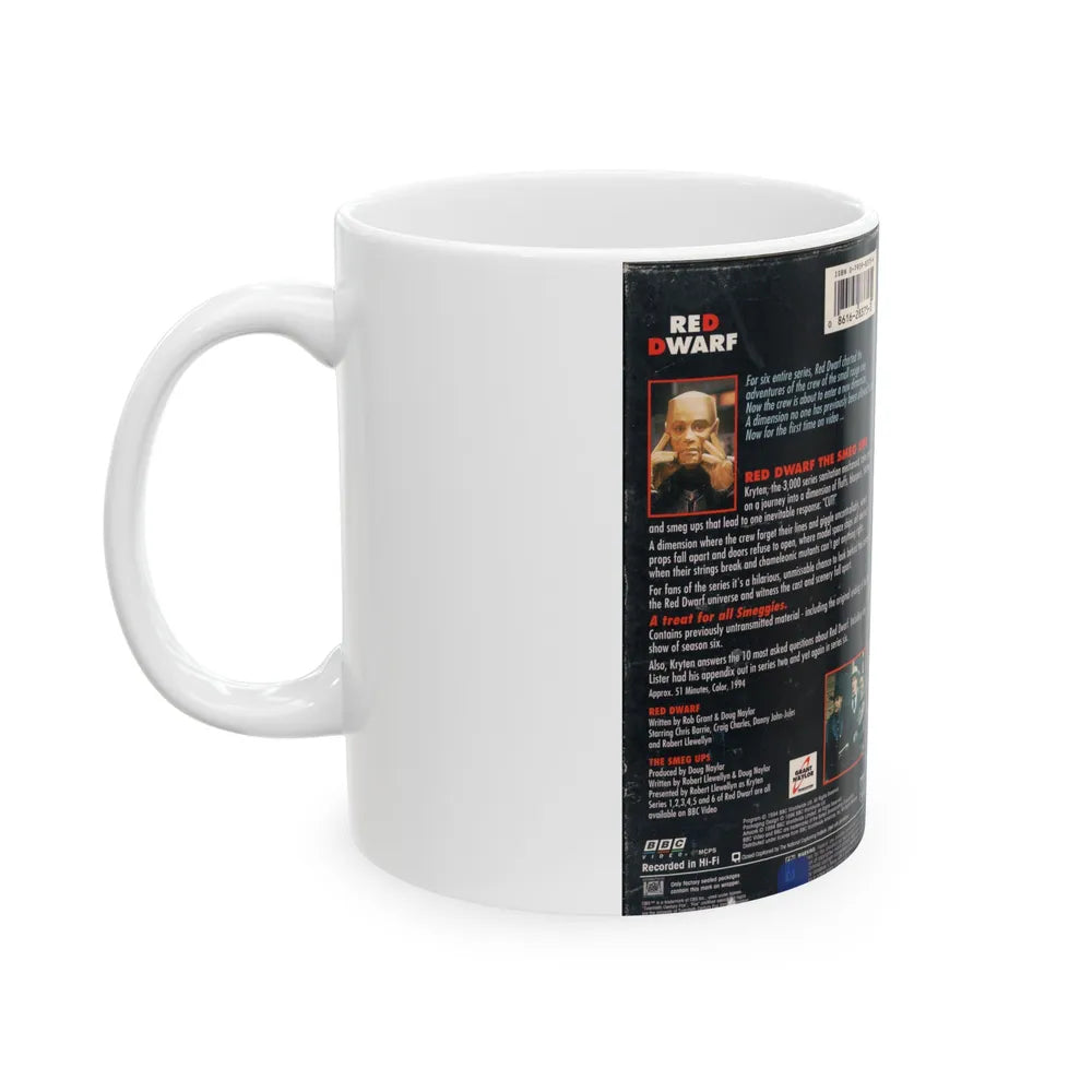 RED DWARF SMEG UPS (VHS COVER) - White Coffee Mug-Go Mug Yourself