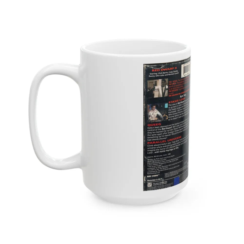 RED DWARF STASIS LEAK (VHS COVER) - White Coffee Mug-Go Mug Yourself