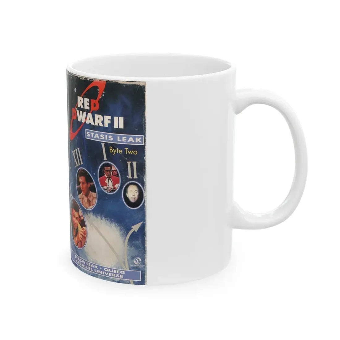 RED DWARF STASIS LEAK (VHS COVER) - White Coffee Mug - Go Mug Yourself