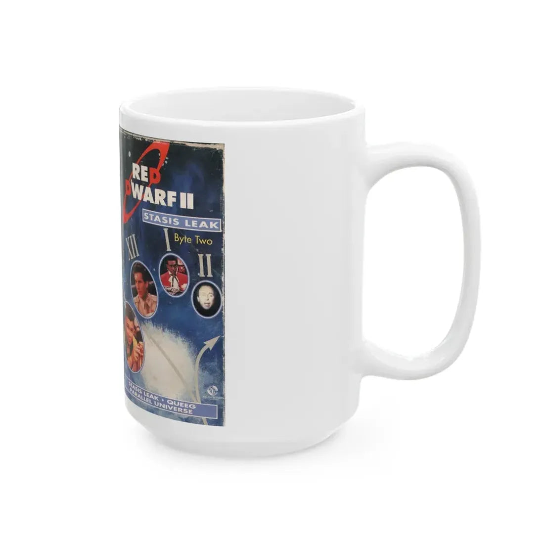 RED DWARF STASIS LEAK (VHS COVER) - White Coffee Mug - Go Mug Yourself