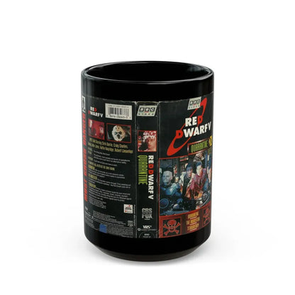 RED DWARF V QUARANTINE (VHS COVER) - Black Coffee Mug 15oz - Go Mug Yourself