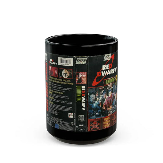 RED DWARF V QUARANTINE (VHS COVER) - Black Coffee Mug 15oz - Go Mug Yourself