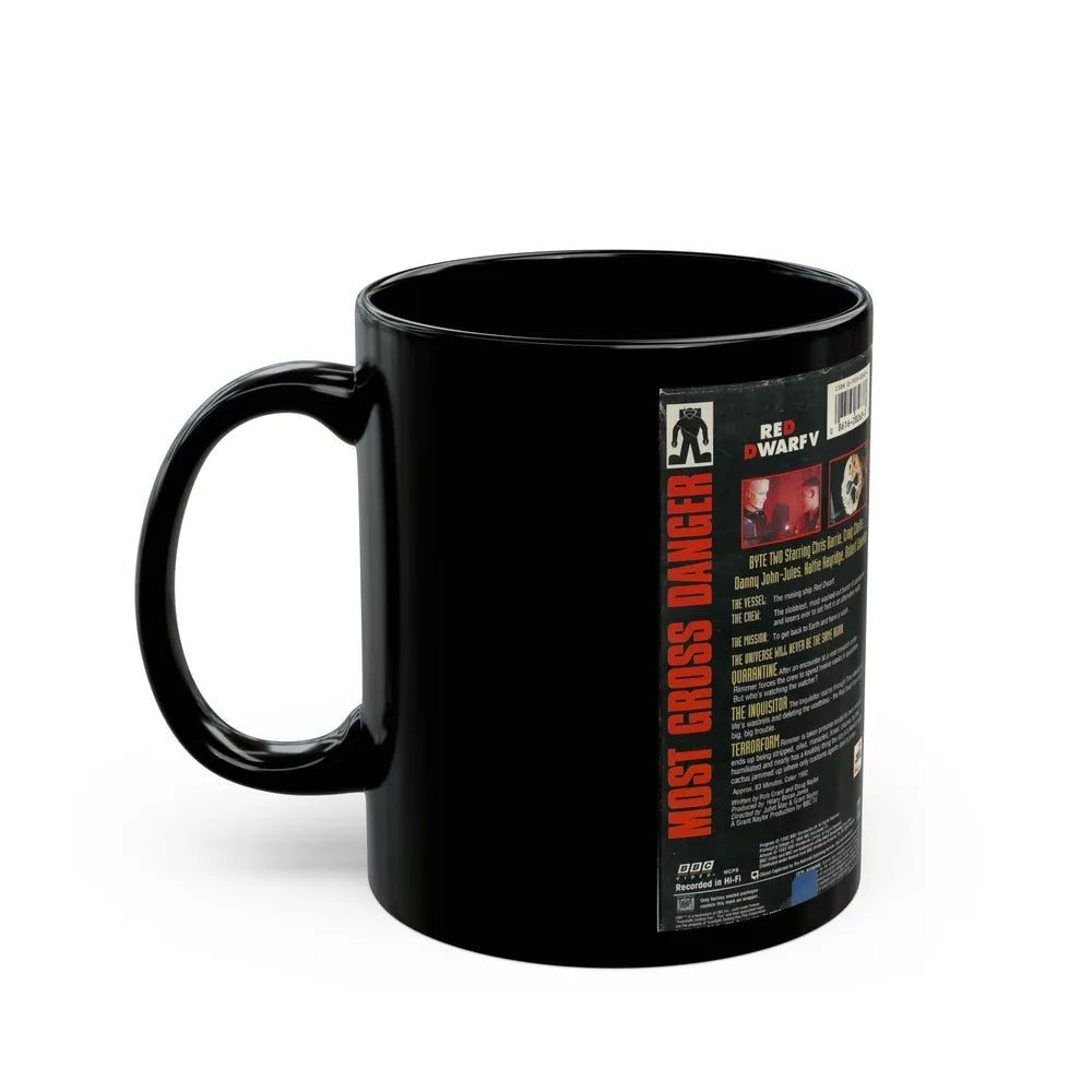 RED DWARF V QUARANTINE (VHS COVER) - Black Coffee Mug-Go Mug Yourself