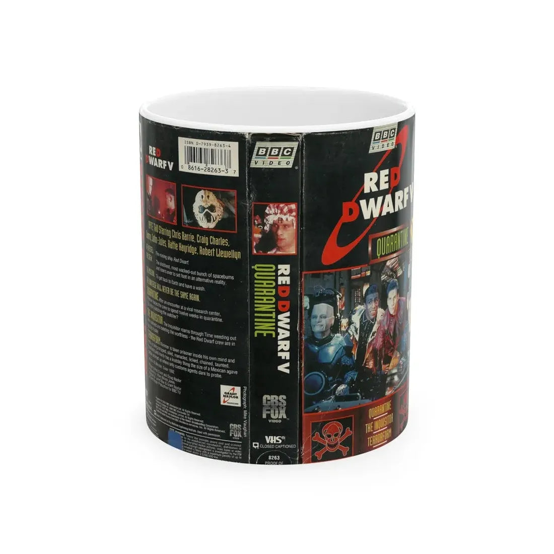 RED DWARF V QUARANTINE (VHS COVER) - White Coffee Mug 11oz - Go Mug Yourself
